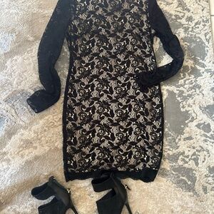 Elegant Black Lace Dress